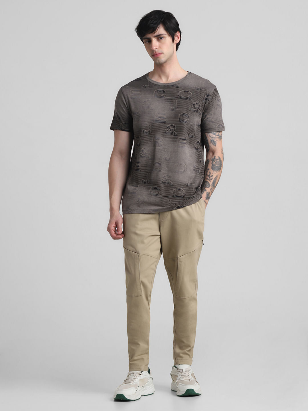 Black Logo Engrave Oversized T-shirt