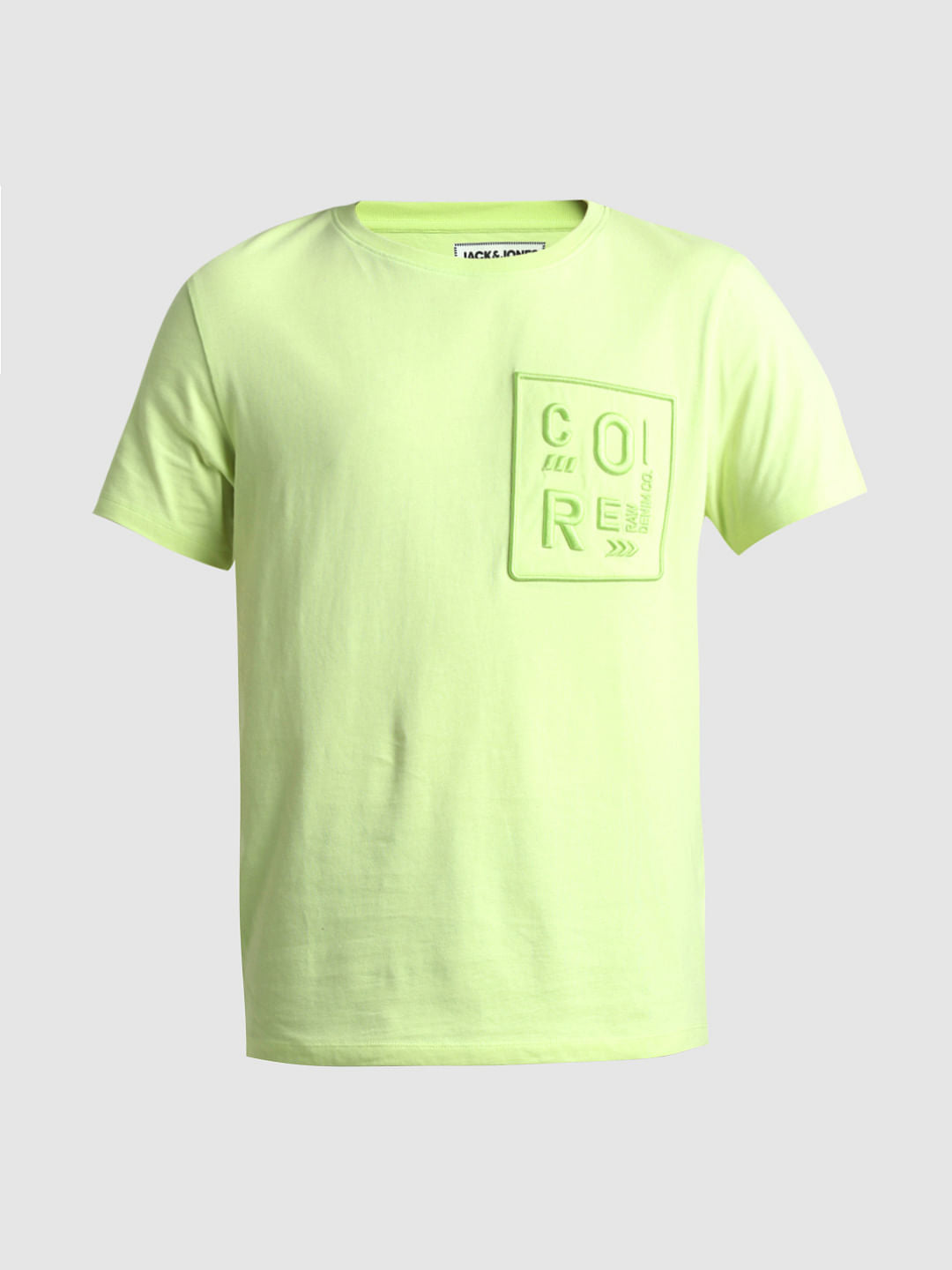 Green Applique Print Crew Neck T-shirt