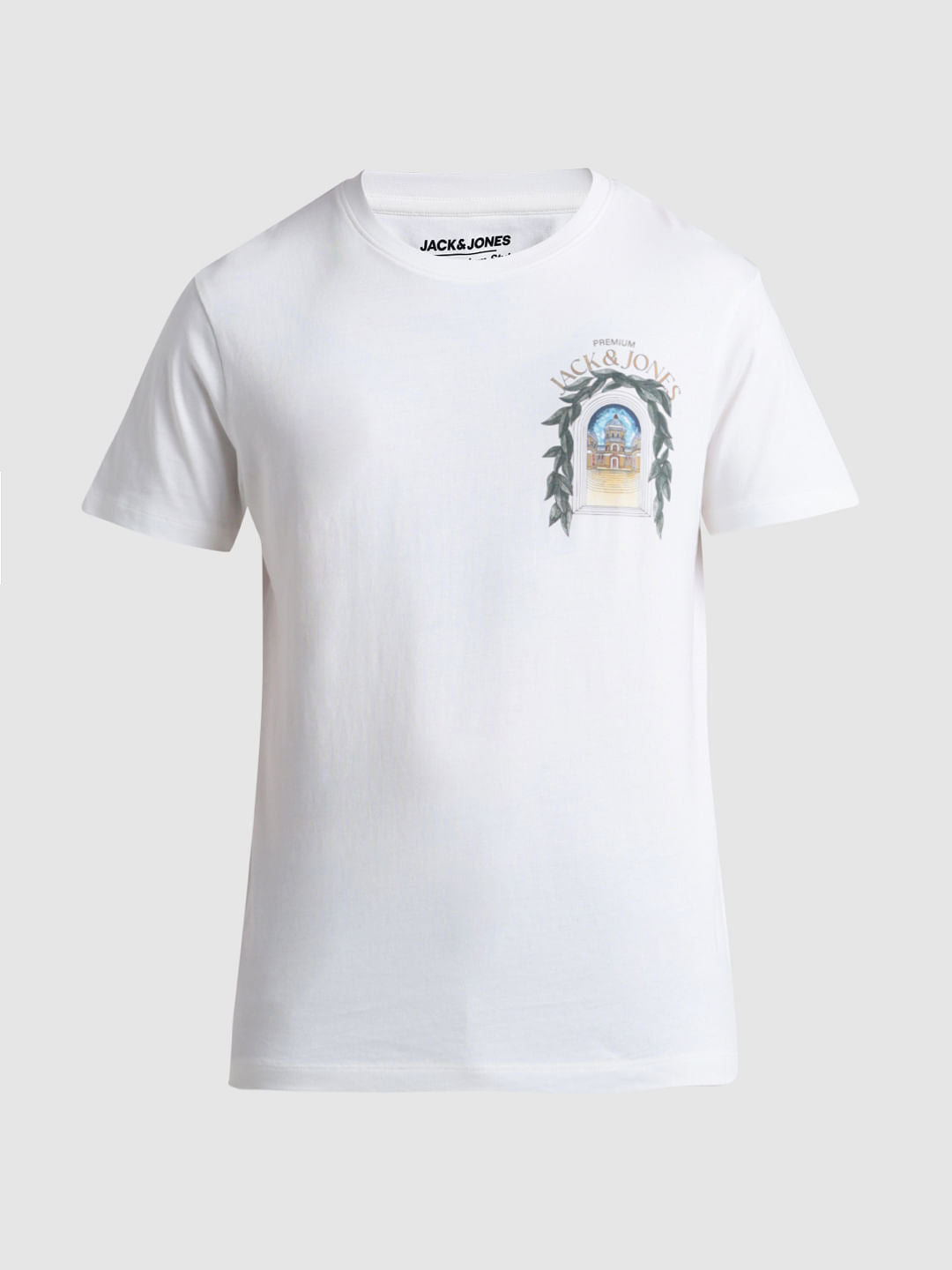 White Castle Print Crew Neck T-shirt
