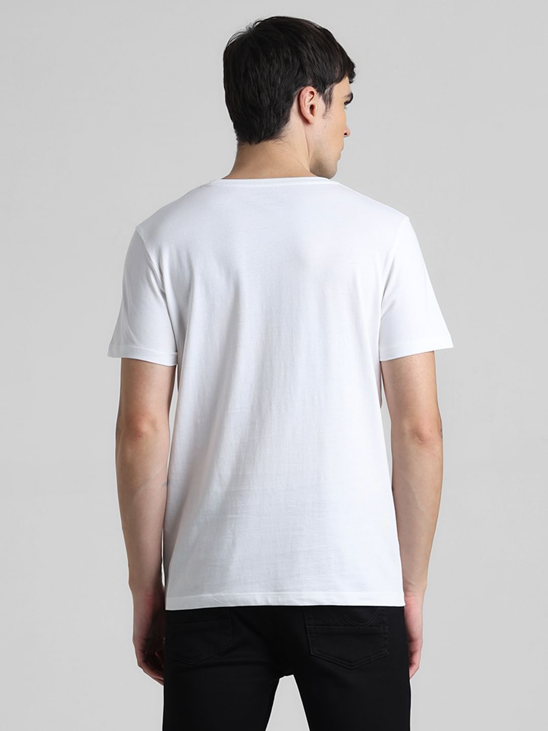 White Graphic Print T-shirt