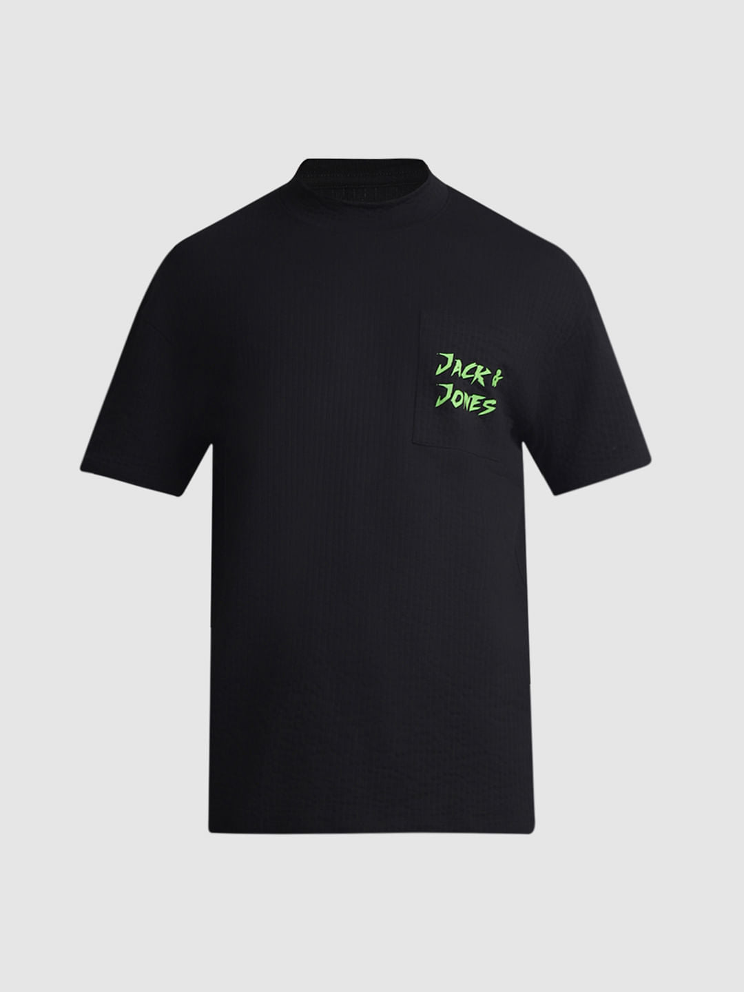 RICK & MORTY Black Printed Oversized Co-ord Set T-shirt