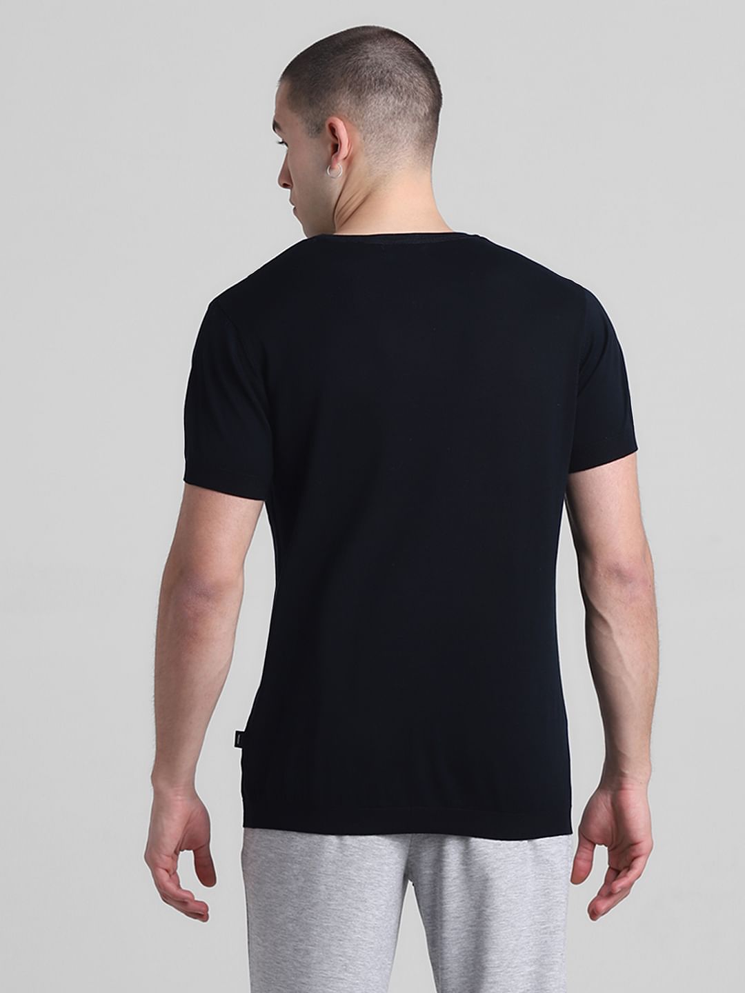 Navy Blue Crew Neck T-shirt