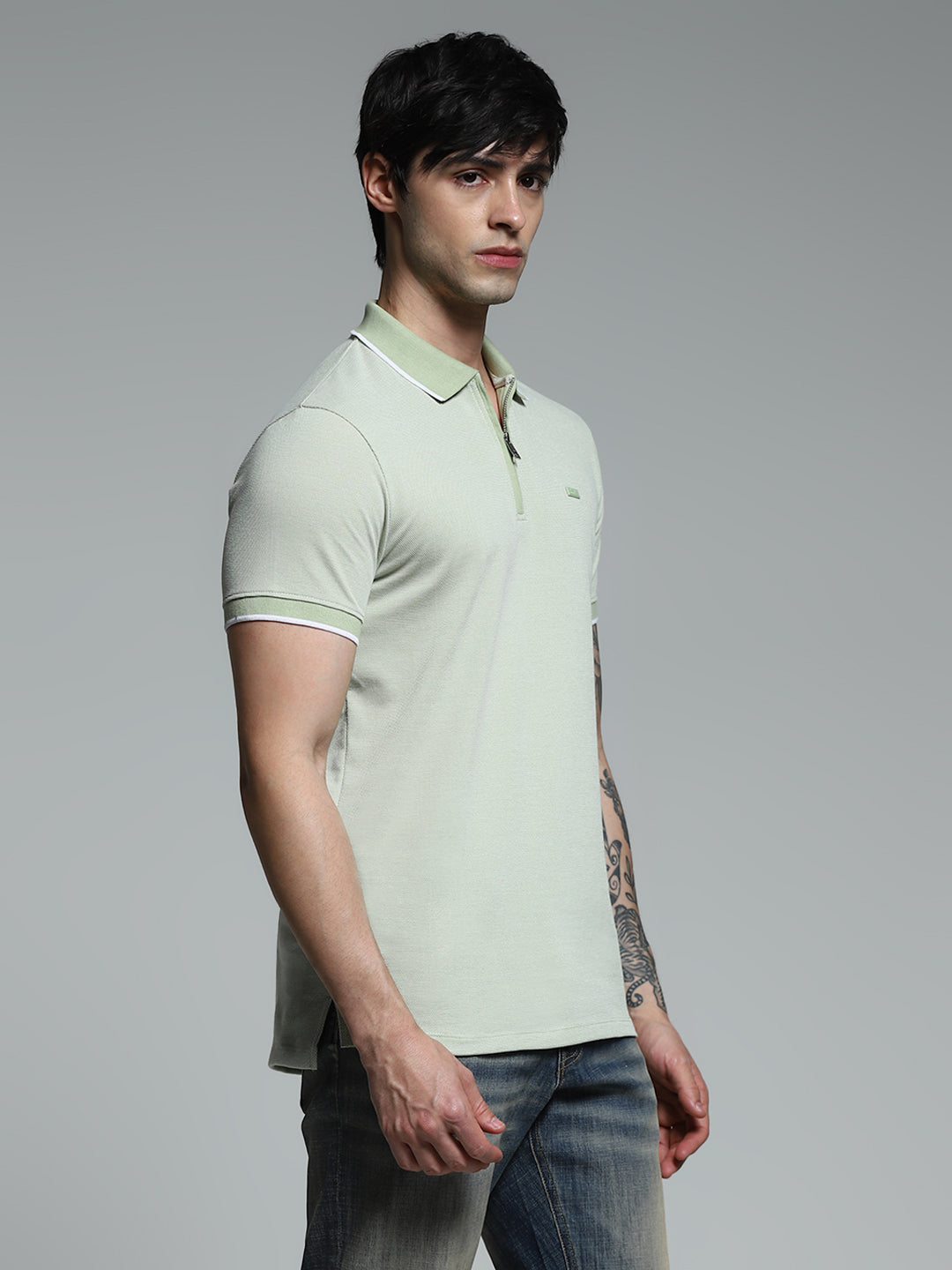 Green Slim Fit Polo