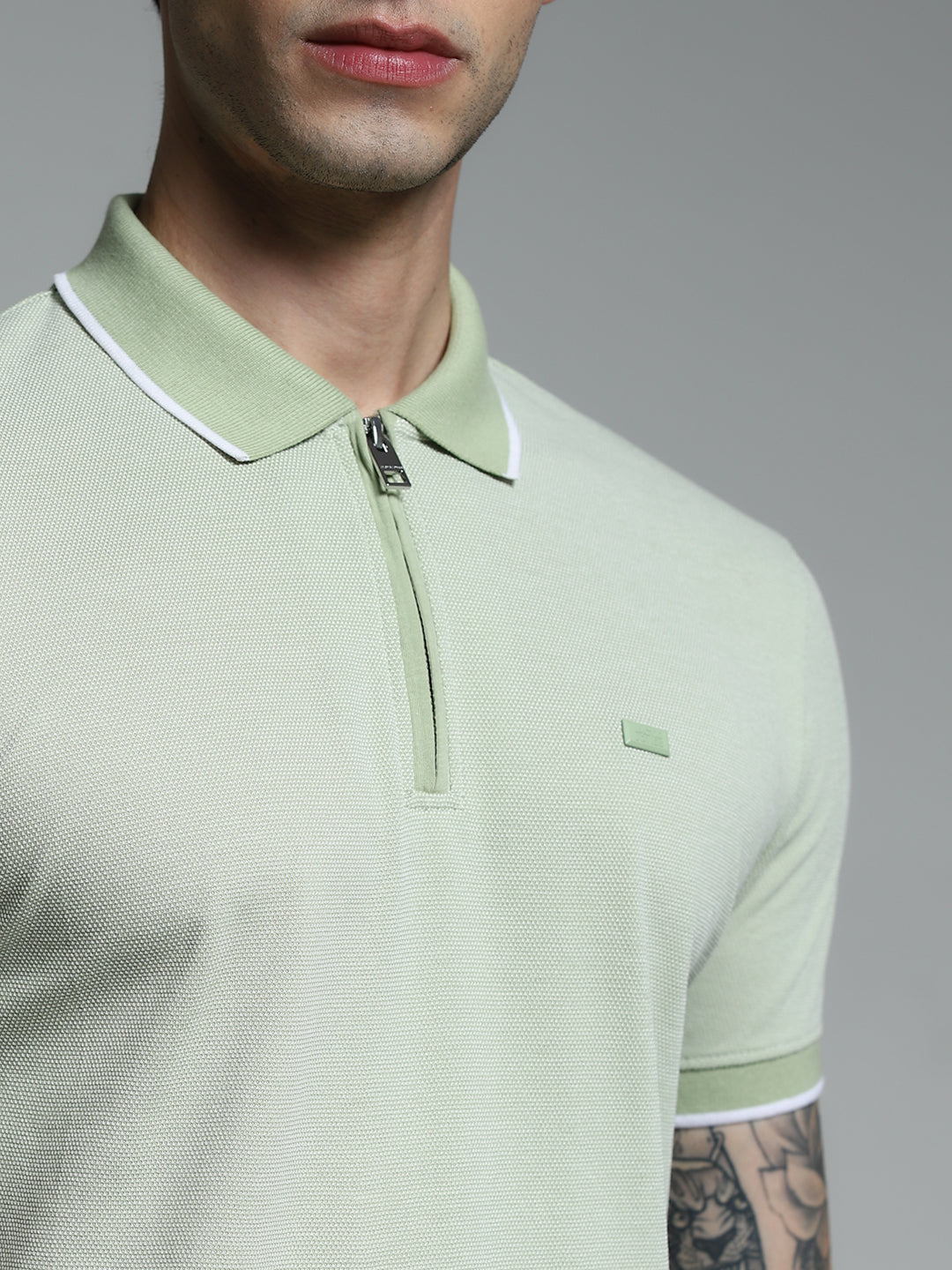 Green Slim Fit Polo