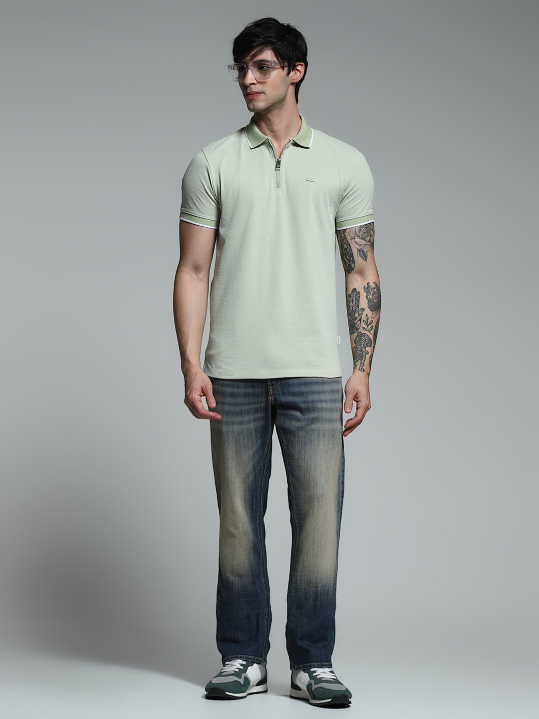 Green Slim Fit Polo