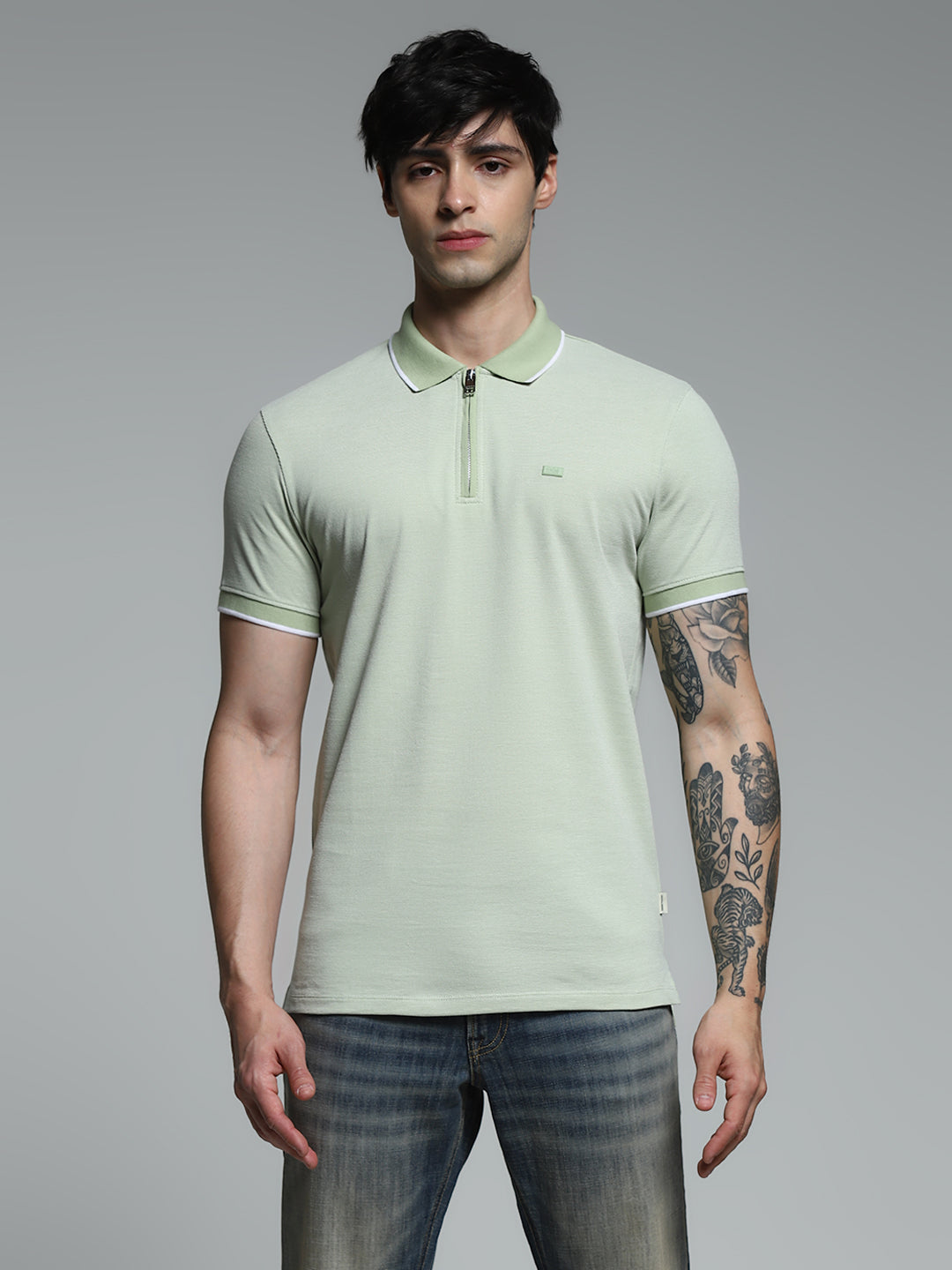 Green Slim Fit Polo