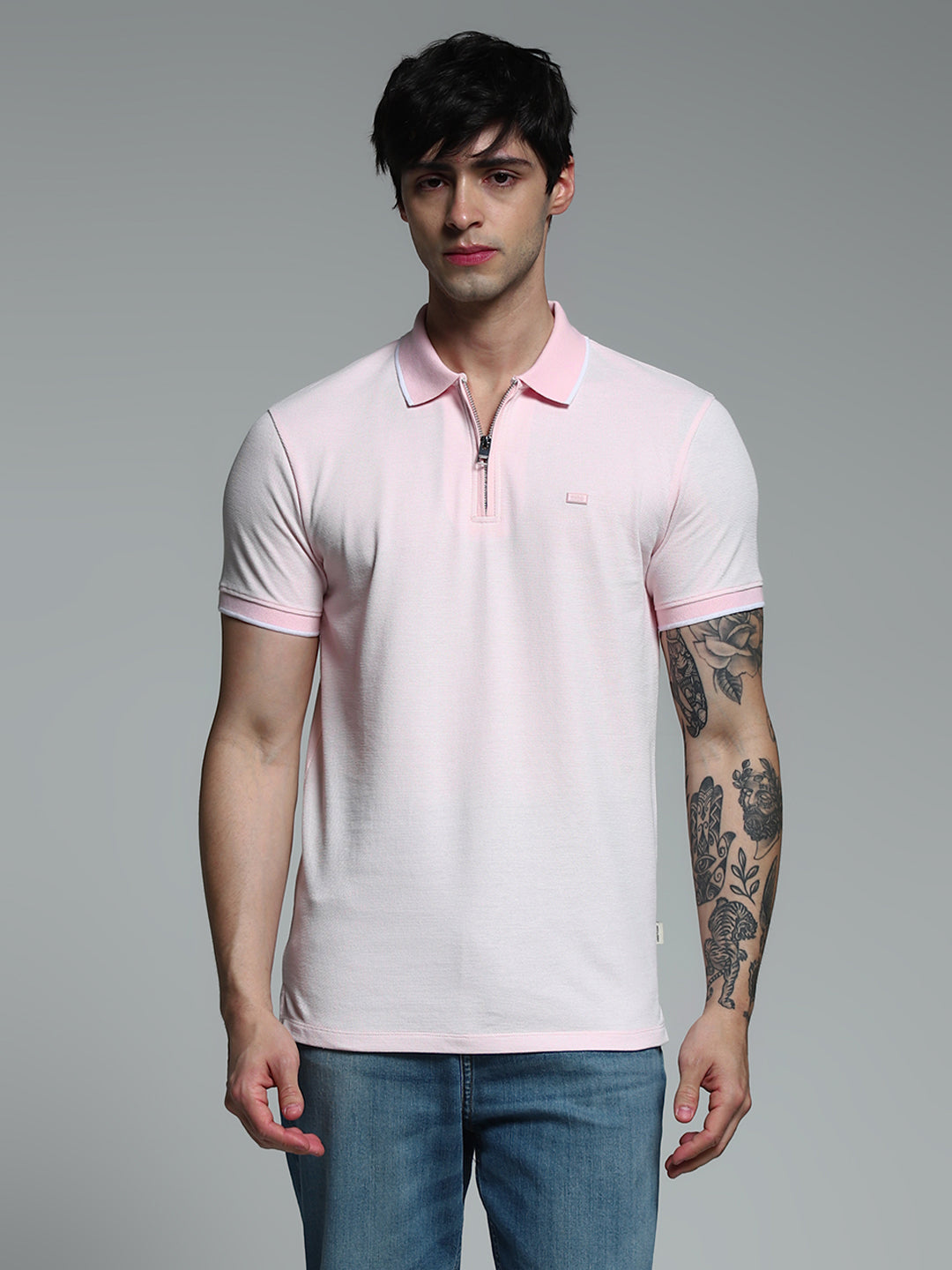 Light Pink Slim Fit Polo