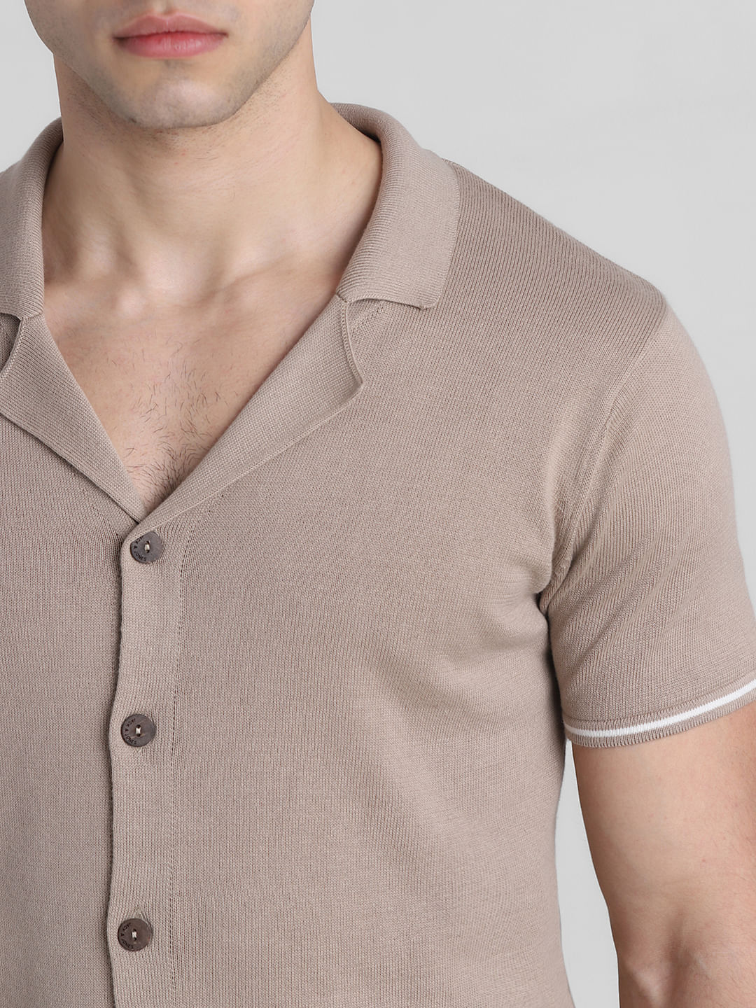 Brown Knitted Co-ord Set Polo