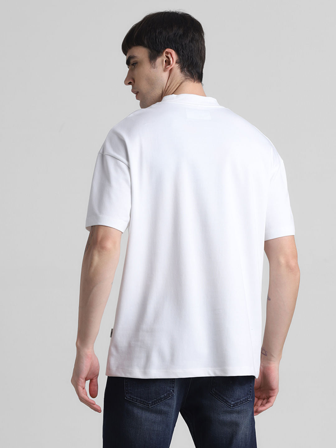 White Oversized Crew Neck T-shirt