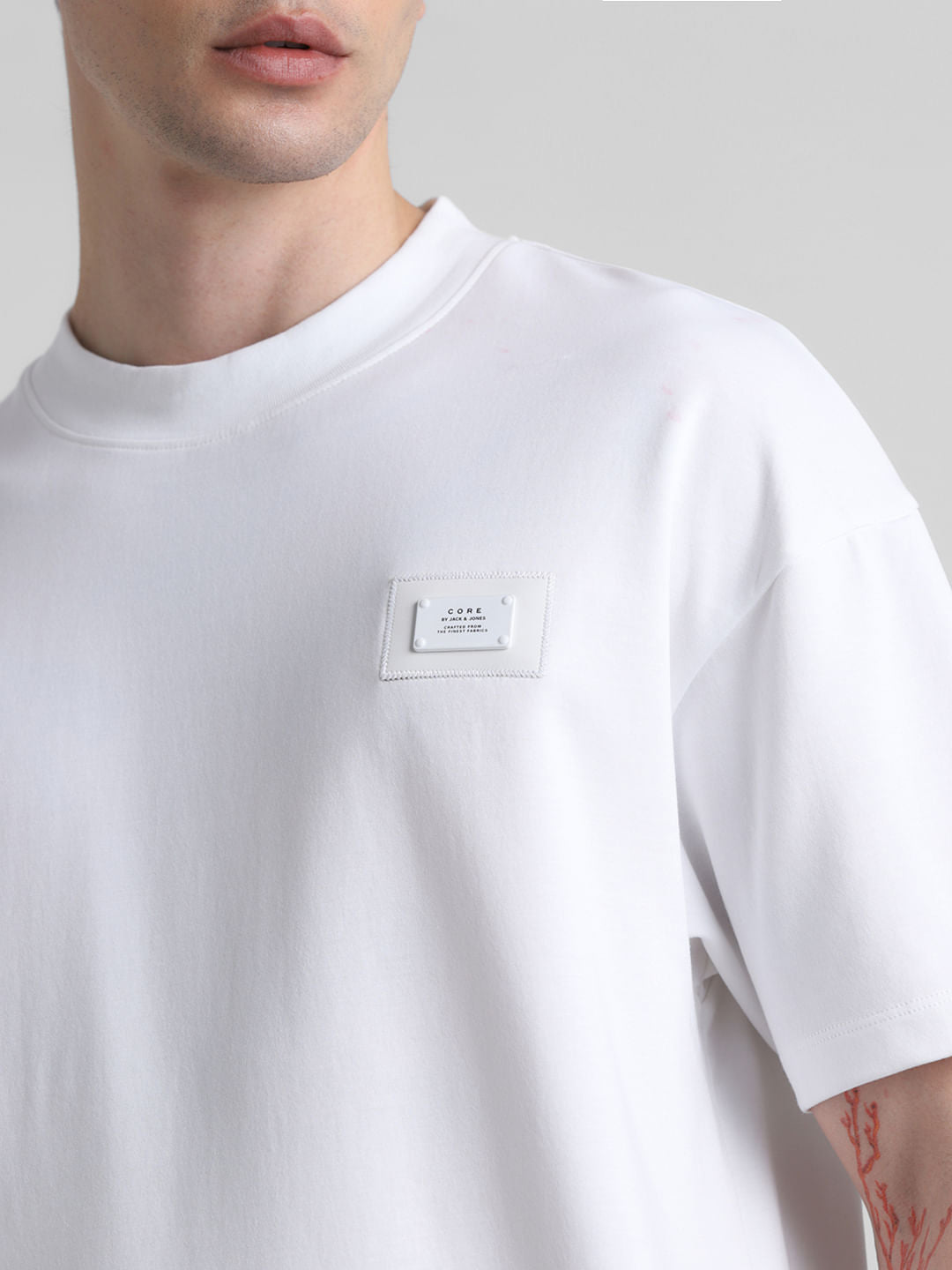 White Oversized Crew Neck T-shirt