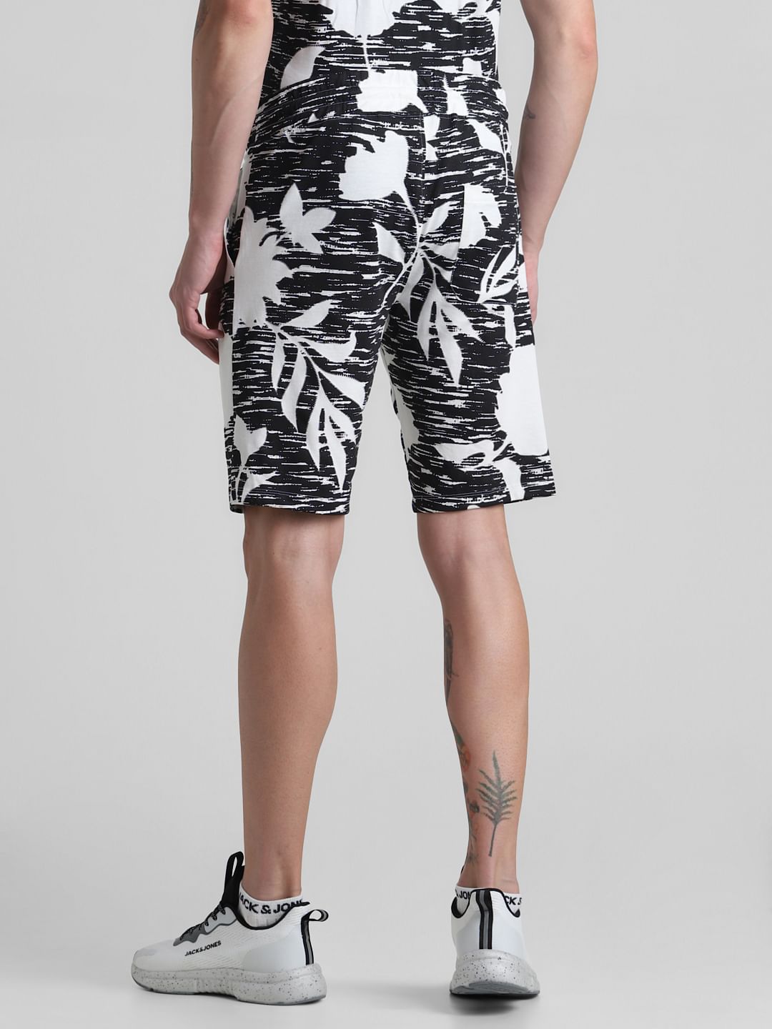Black Printed Co-ord Set Sweatshorts