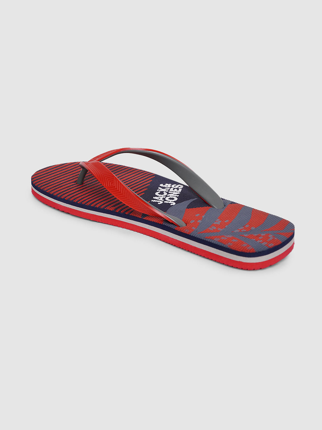 Red Printed Flip Flops