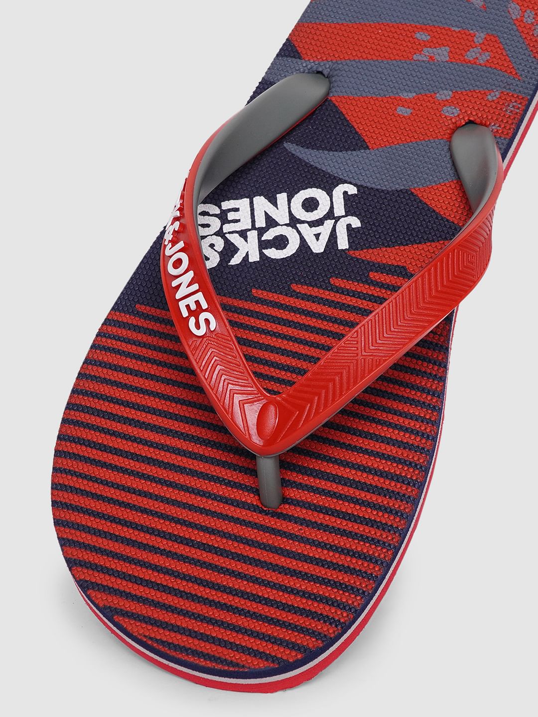 Red Printed Flip Flops