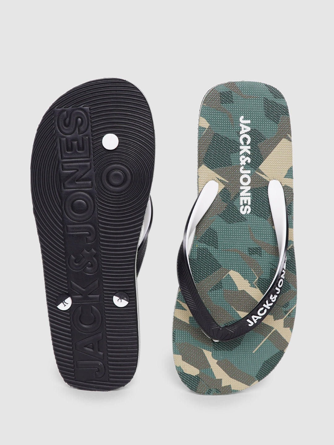 Green Camo Flip Flops
