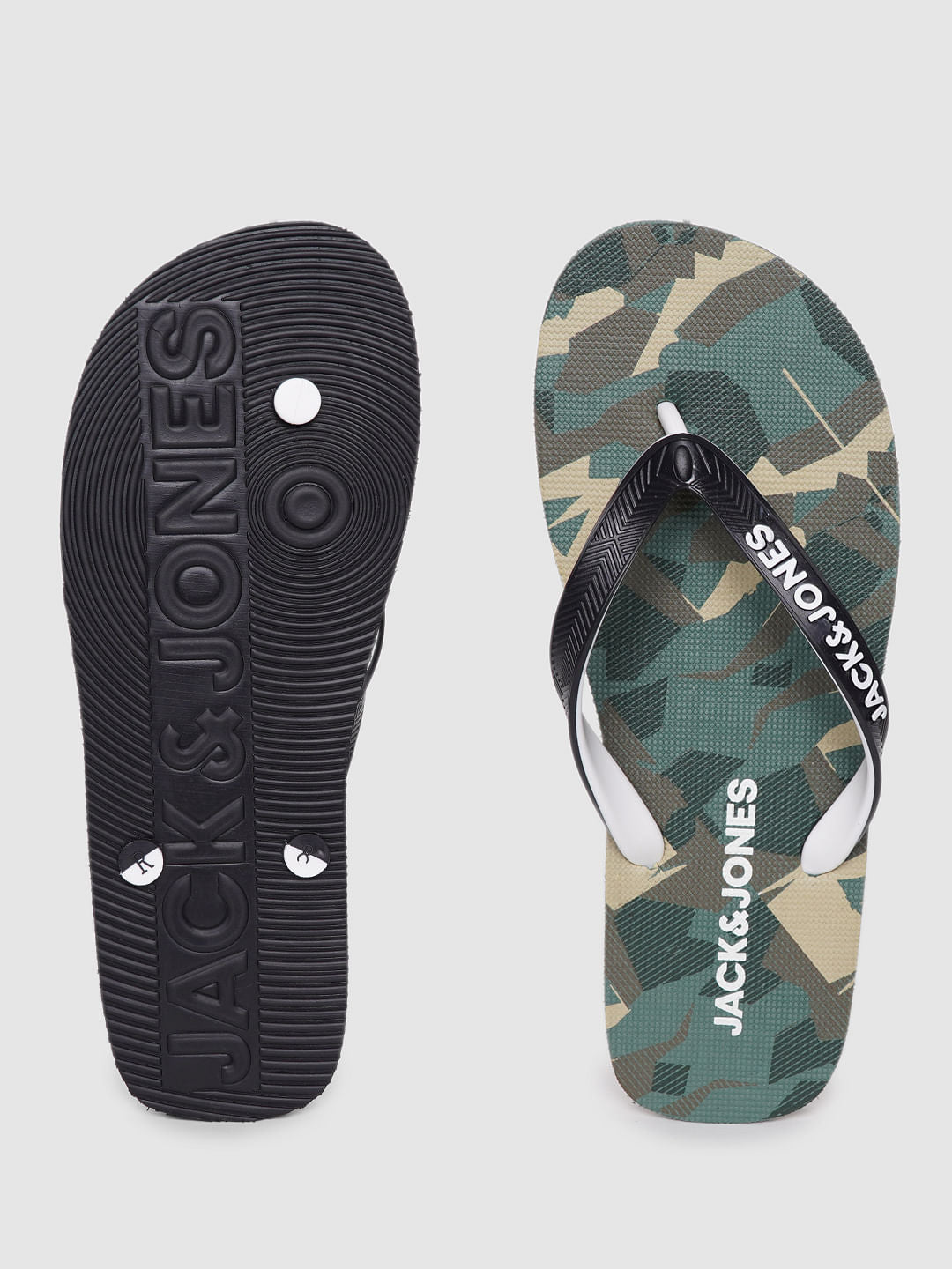 Green Camo Flip Flops