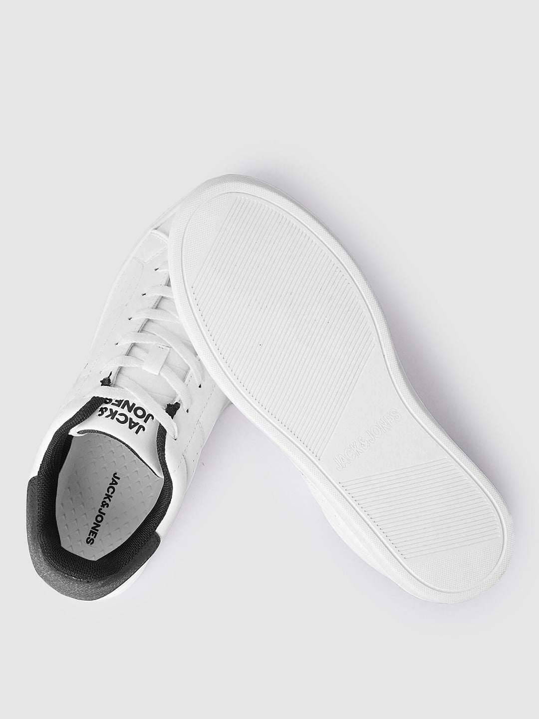 White Colourblocked Casual Sneakers