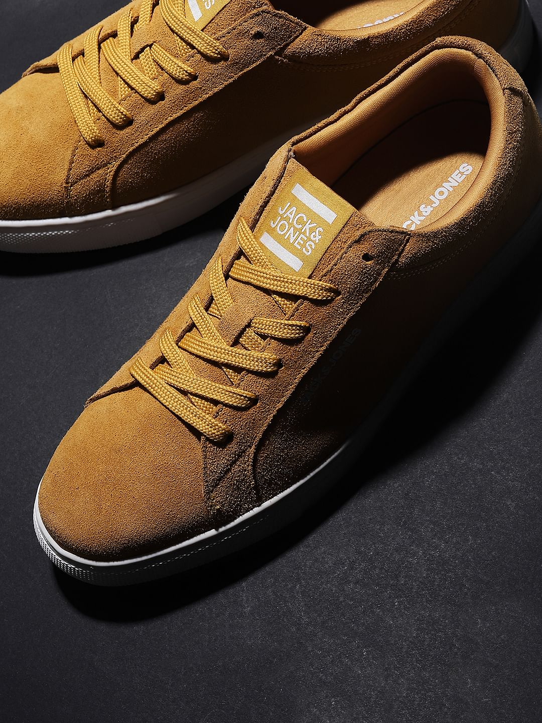 Yellow Logo Detail Sneakers