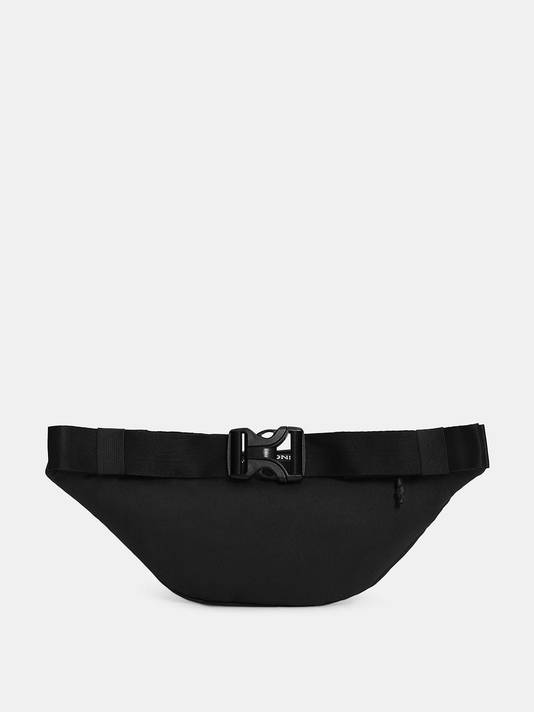 Black Logo Print Bumbag
