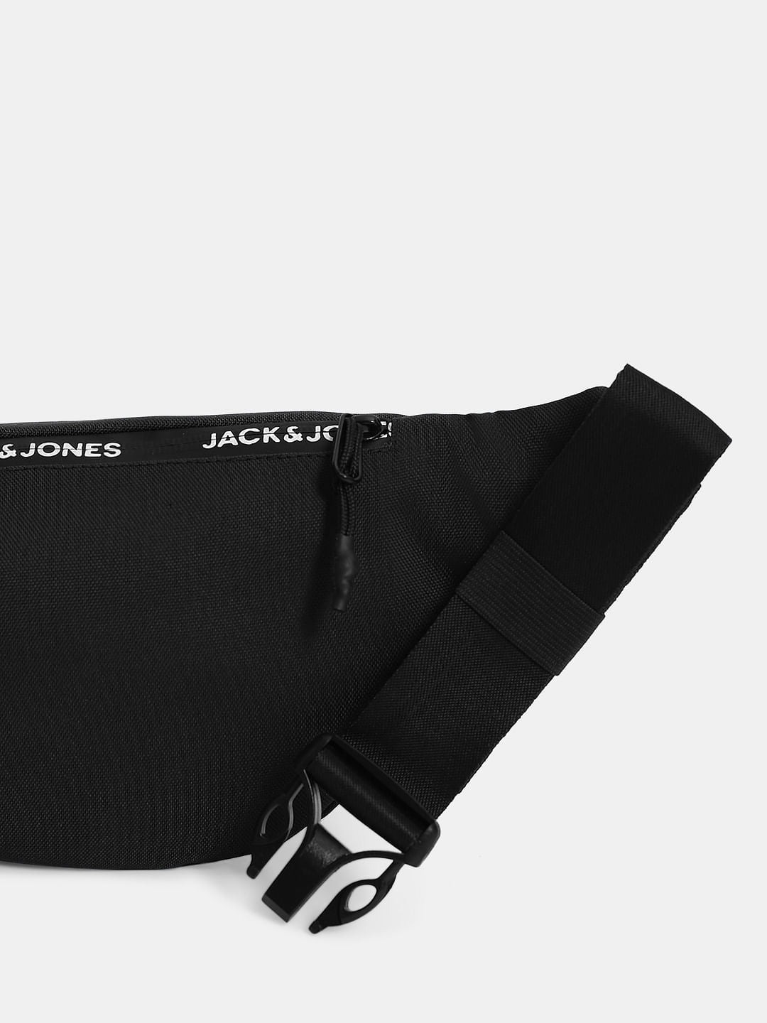 Black Logo Print Bumbag