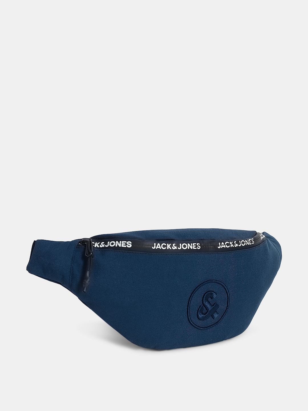 Navy Blue Logo Print Bumbag