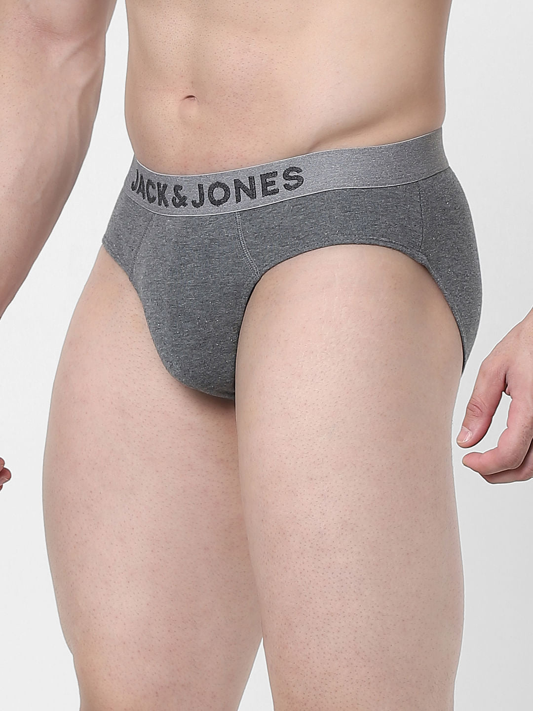 Grey Logo Print Briefs