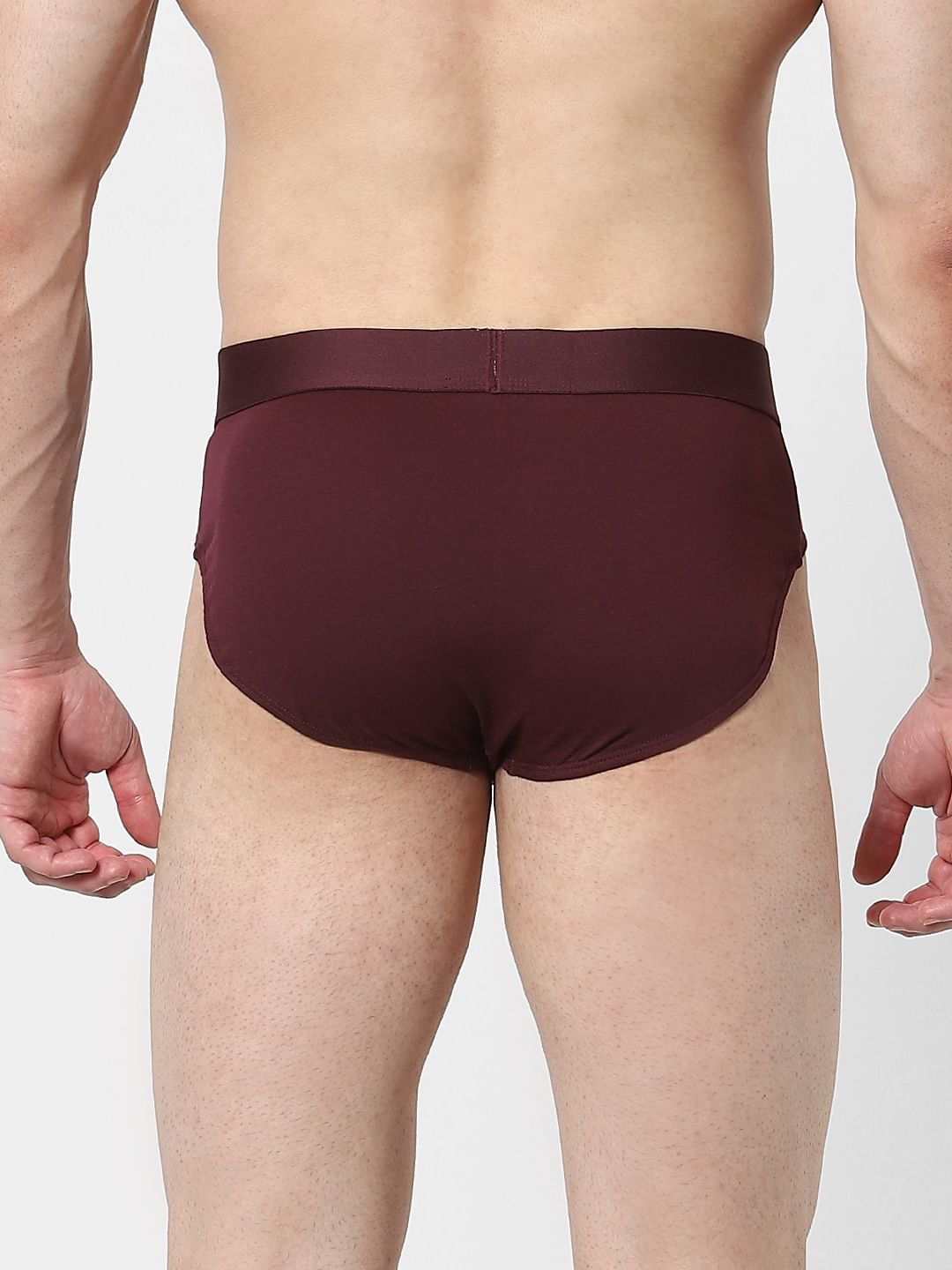 Pack Of 2 Black & Maroon Briefs