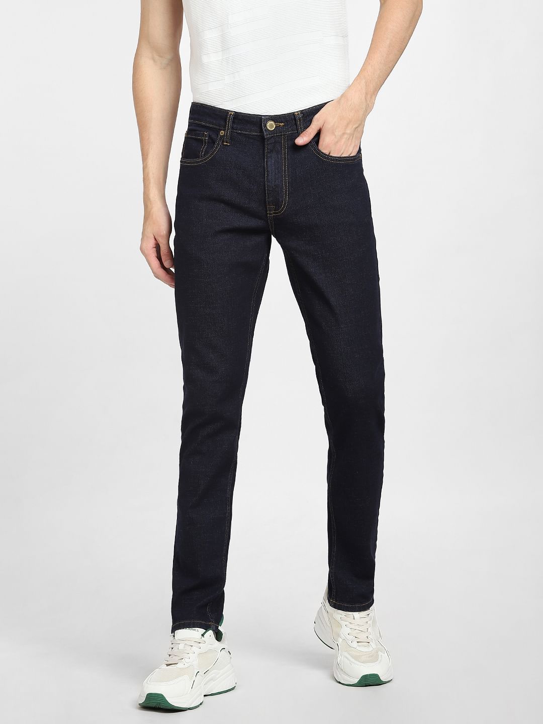 Dark Blue Low Rise Glenn Slim Fit Jeans