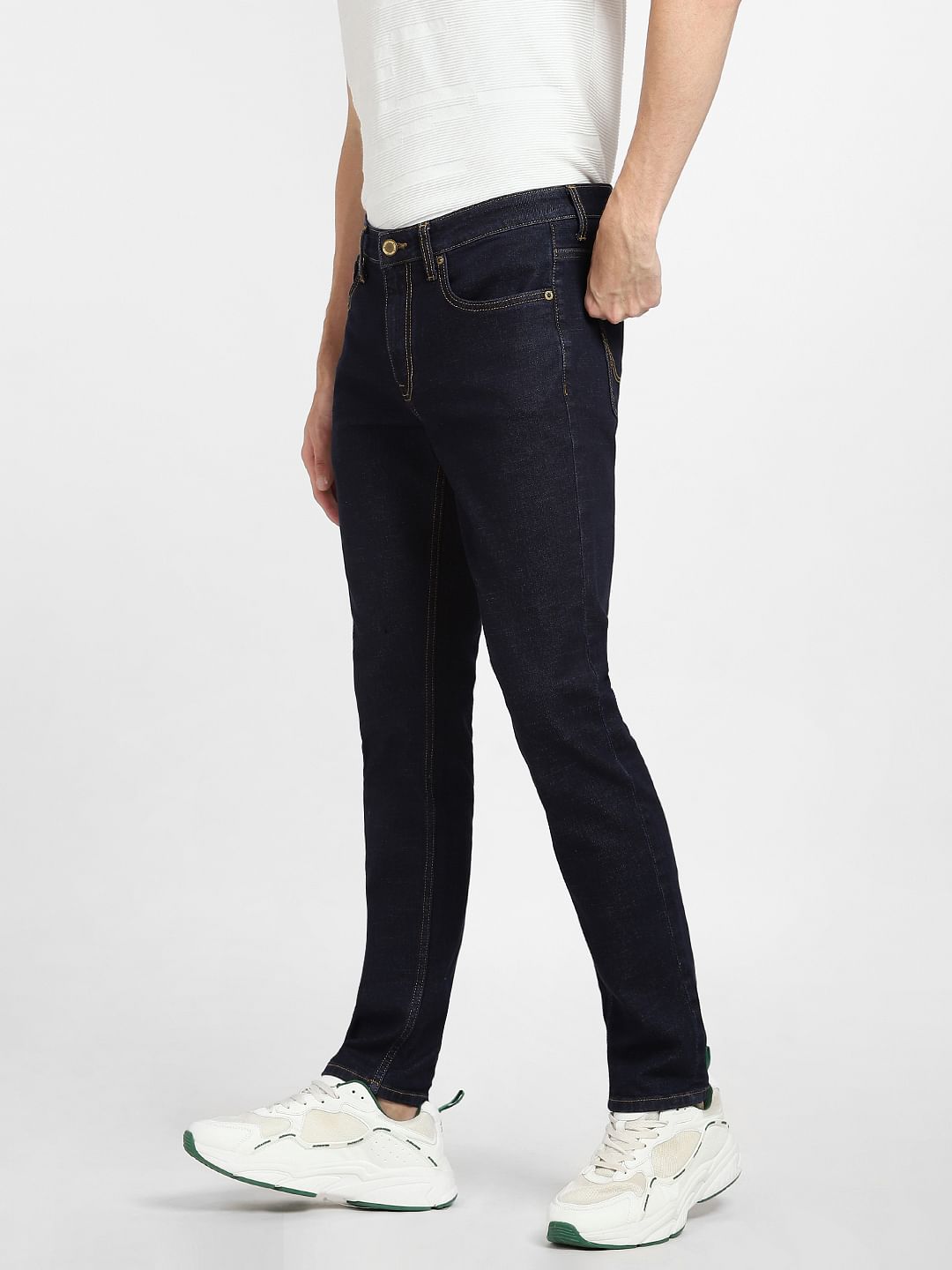 Dark Blue Low Rise Glenn Slim Fit Jeans