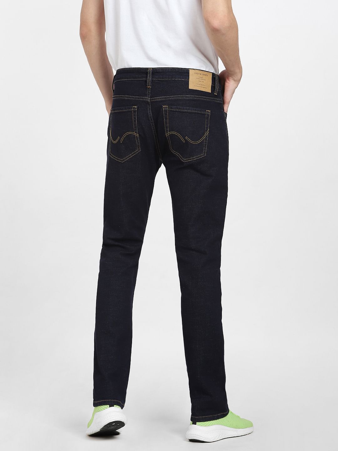 Dark Blue Mid Rise Clark Regular Jeans