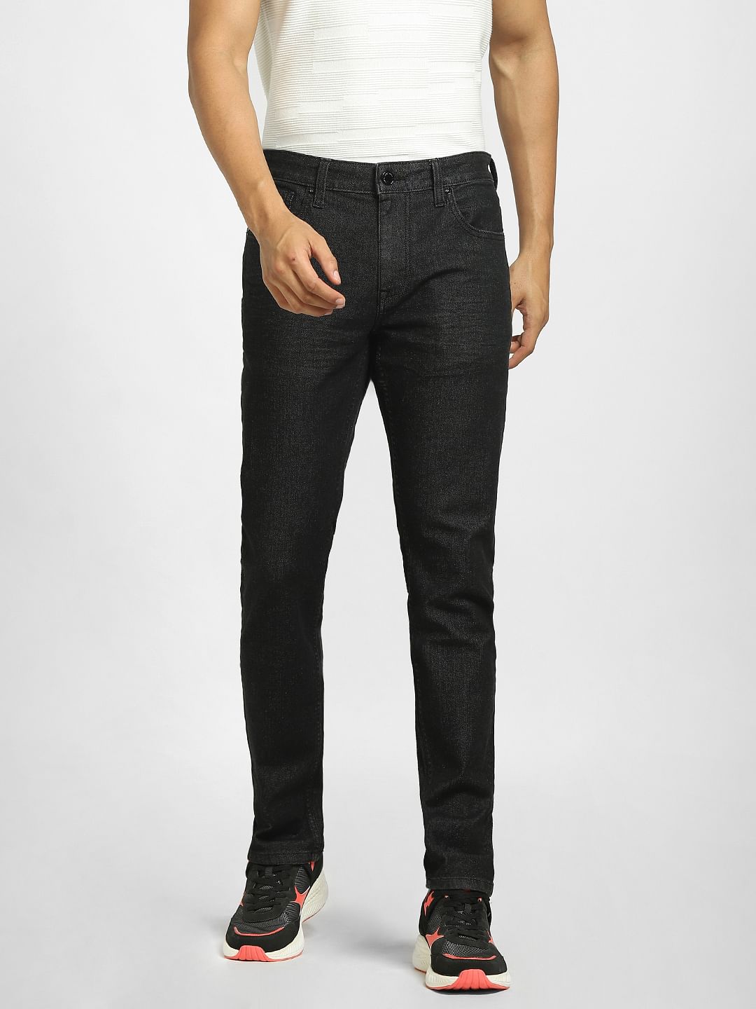 Black Low Rise Glenn Slim Jeans