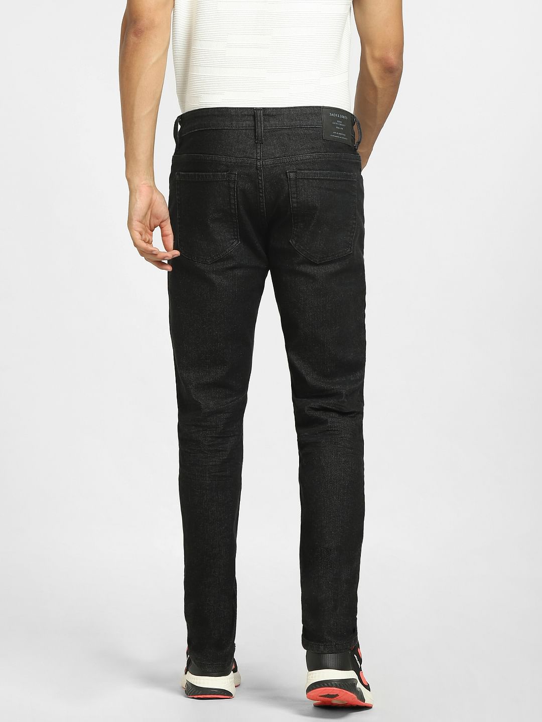 Black Low Rise Glenn Slim Jeans