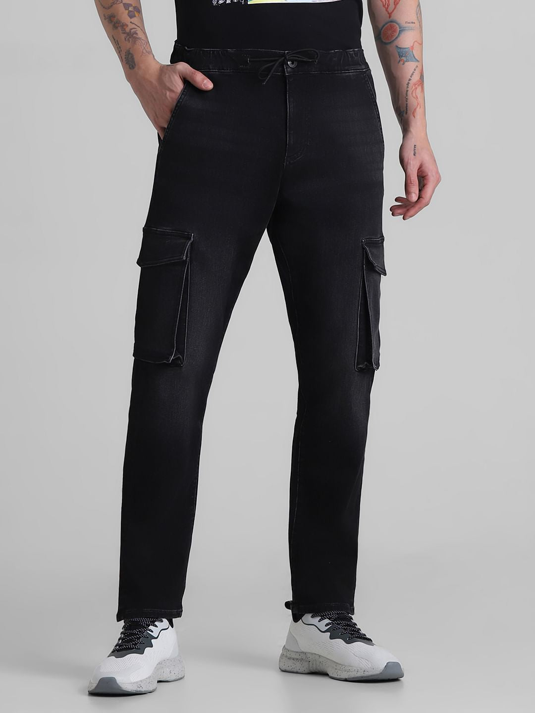 Black Low Rise Paul Denim Joggers