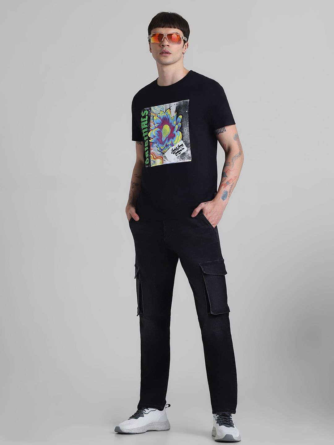 Black Low Rise Paul Denim Joggers