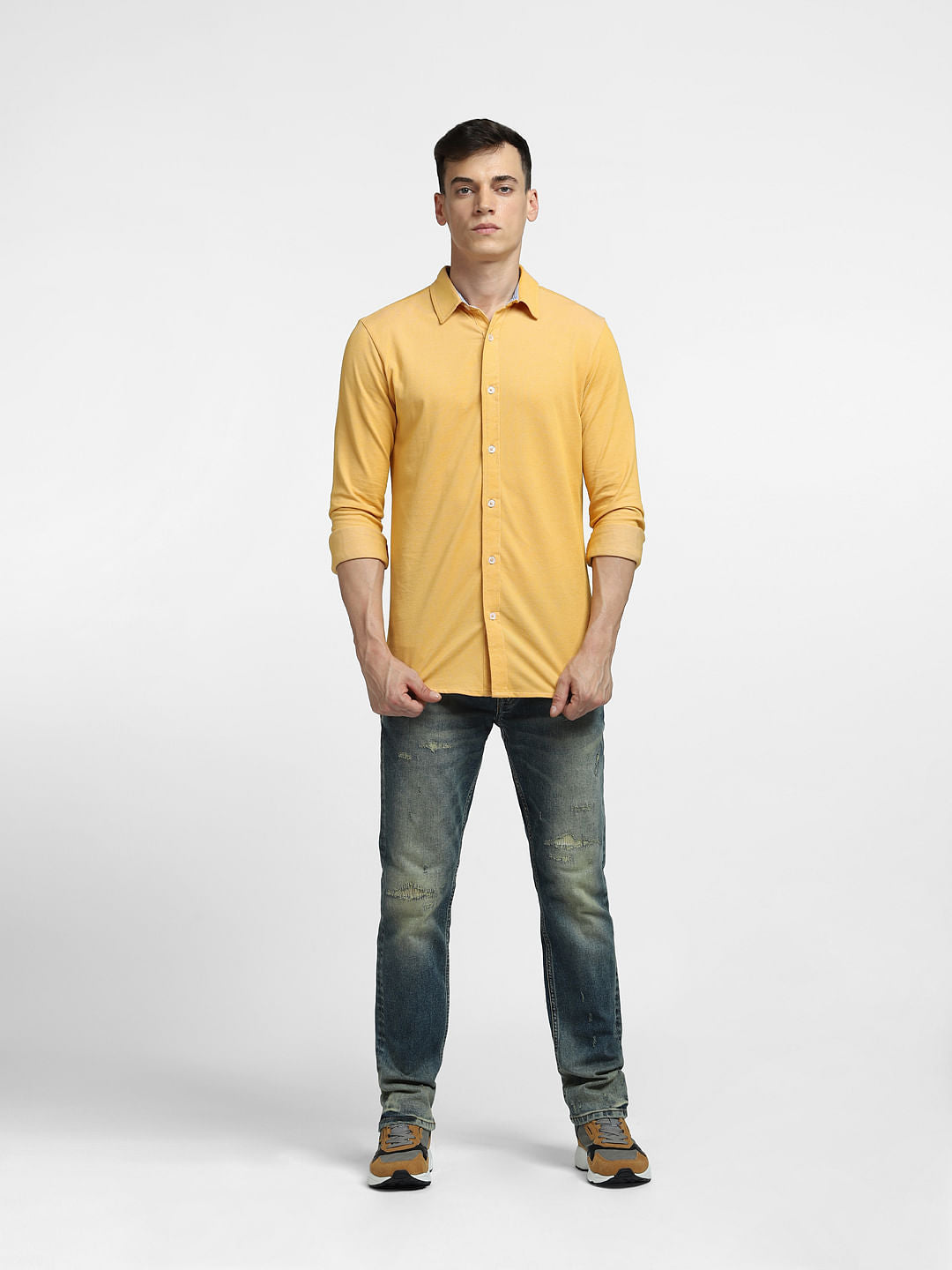 Yellow Full Sleeves Shirt