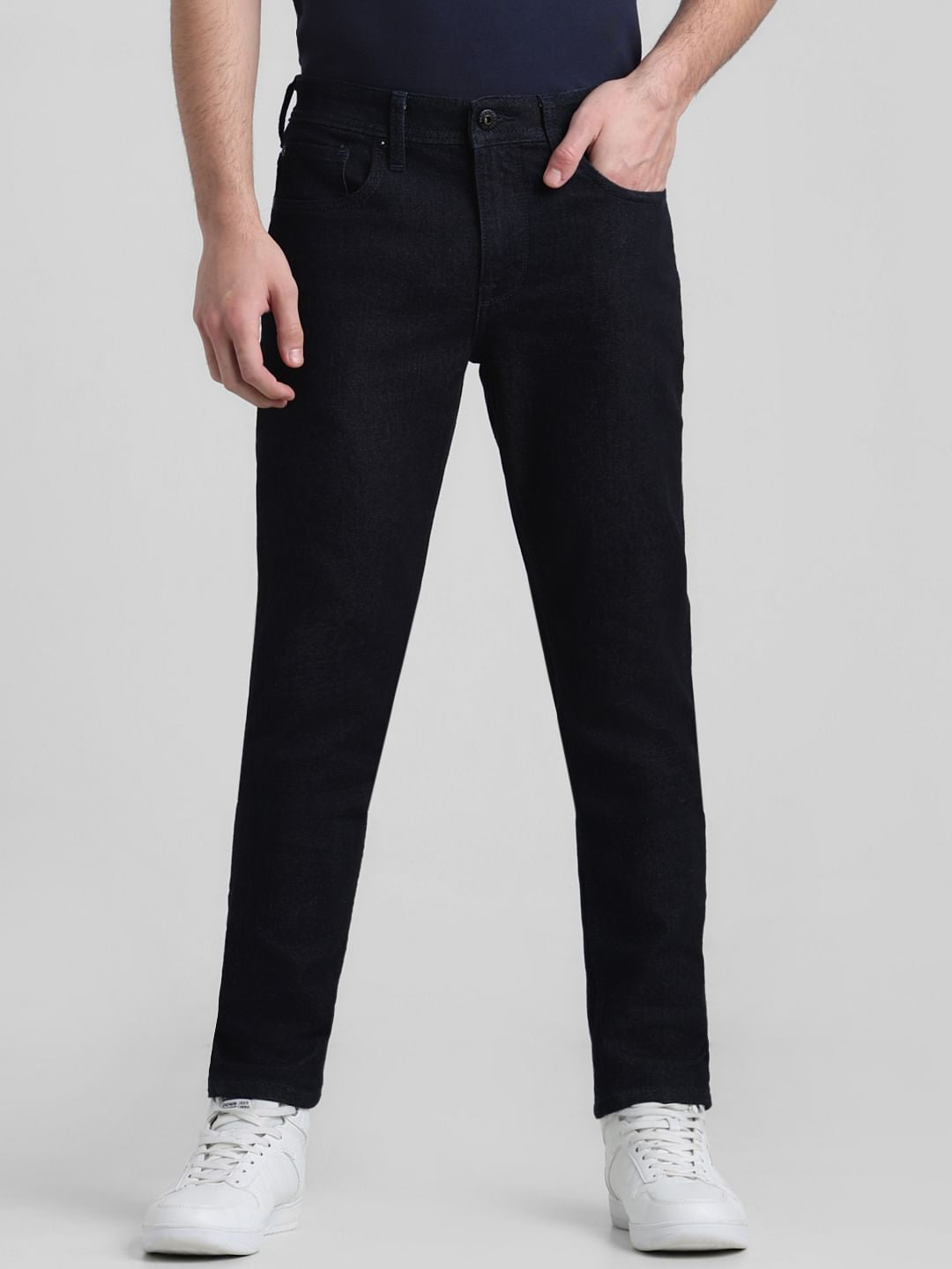 Dark Blue Low Rise Glenn Slim Fit Jeans