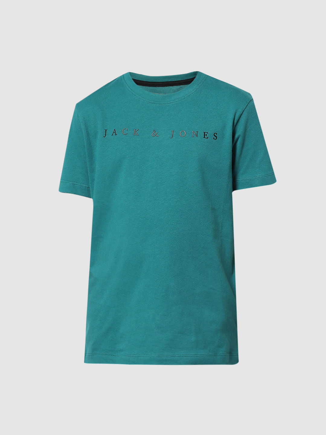 Teal Logo Print T-shirt