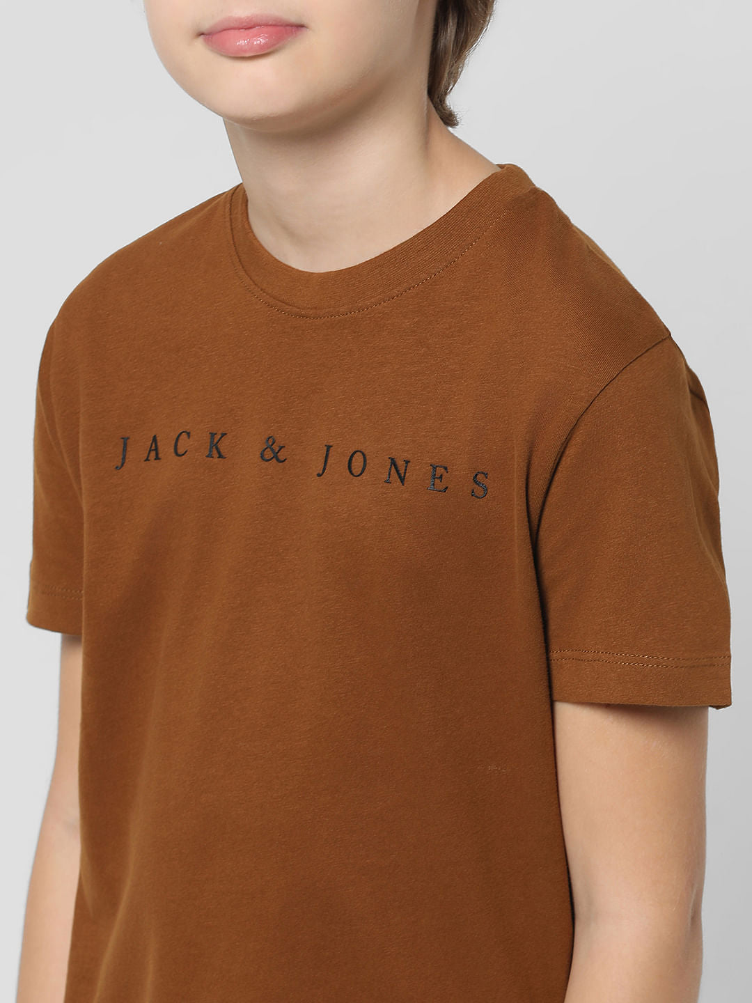 Brown Logo Print T-shirt