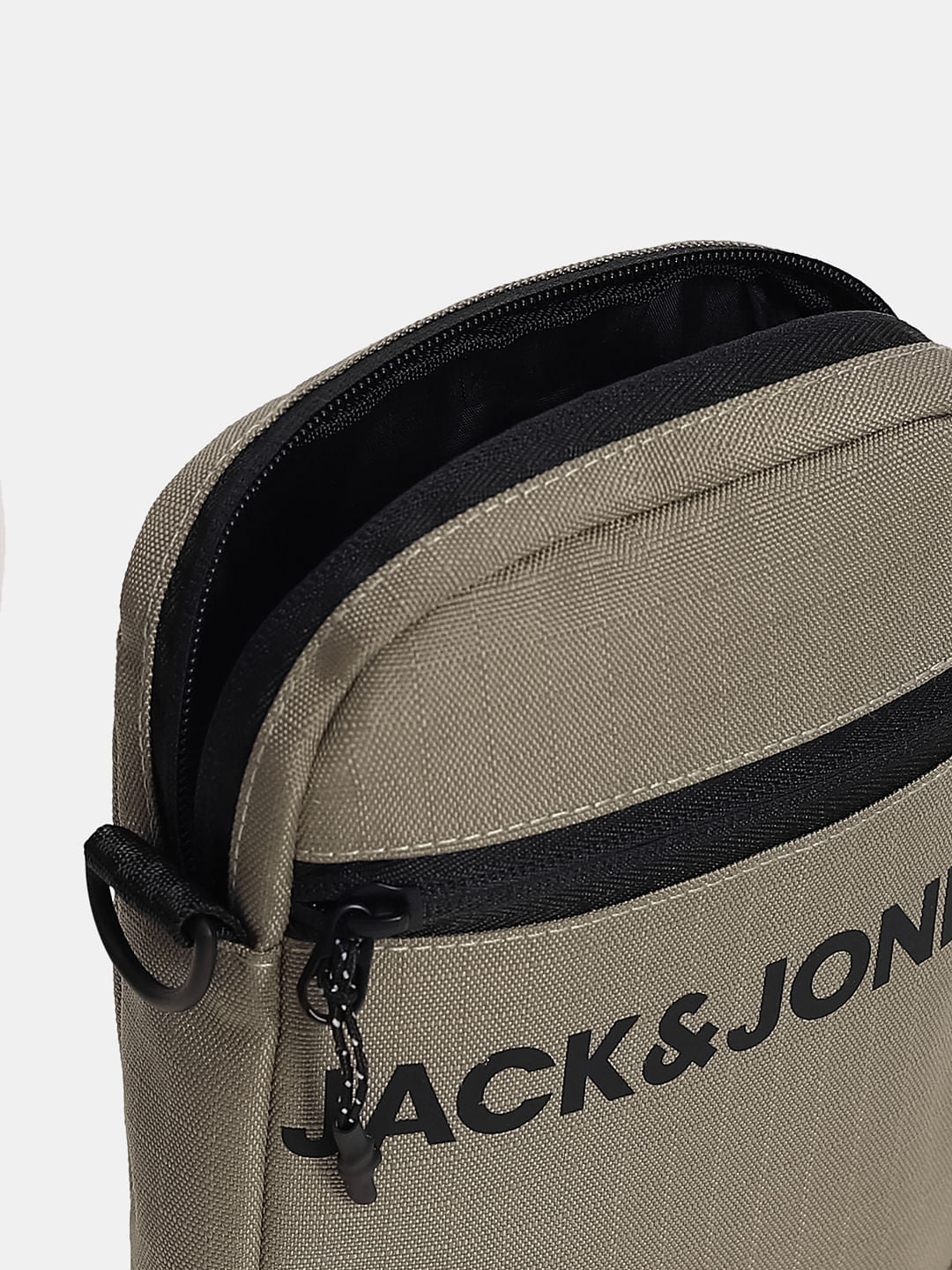 Green Logo Print Sling Bag