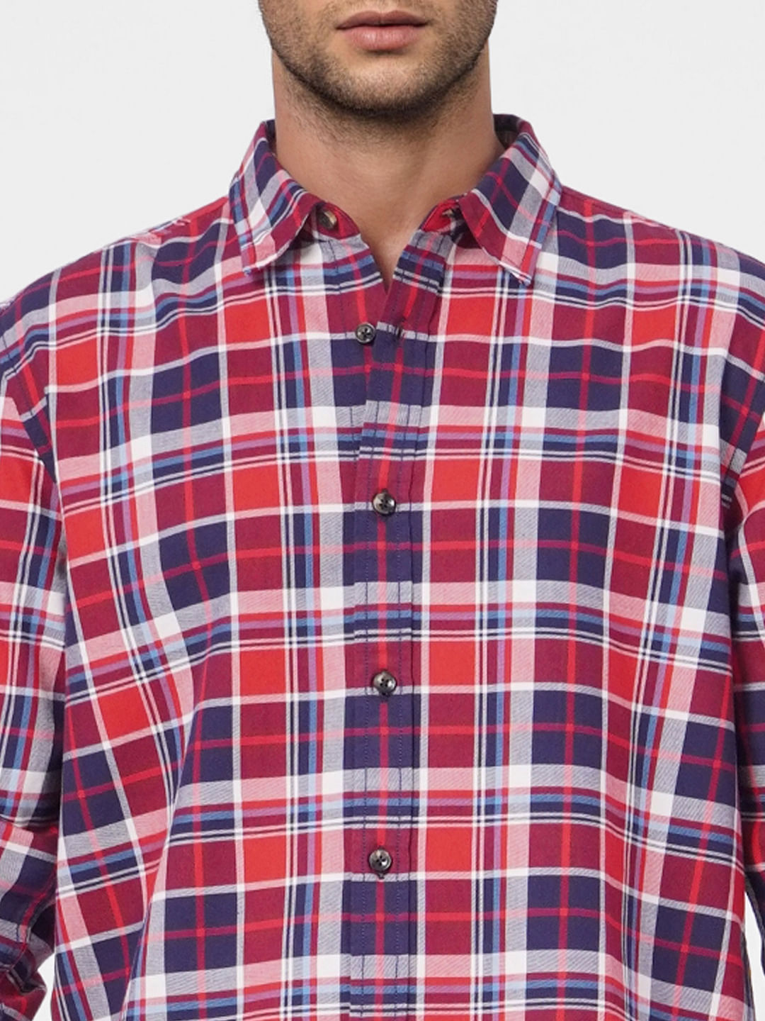 Red Check Full Sleeves Shirt