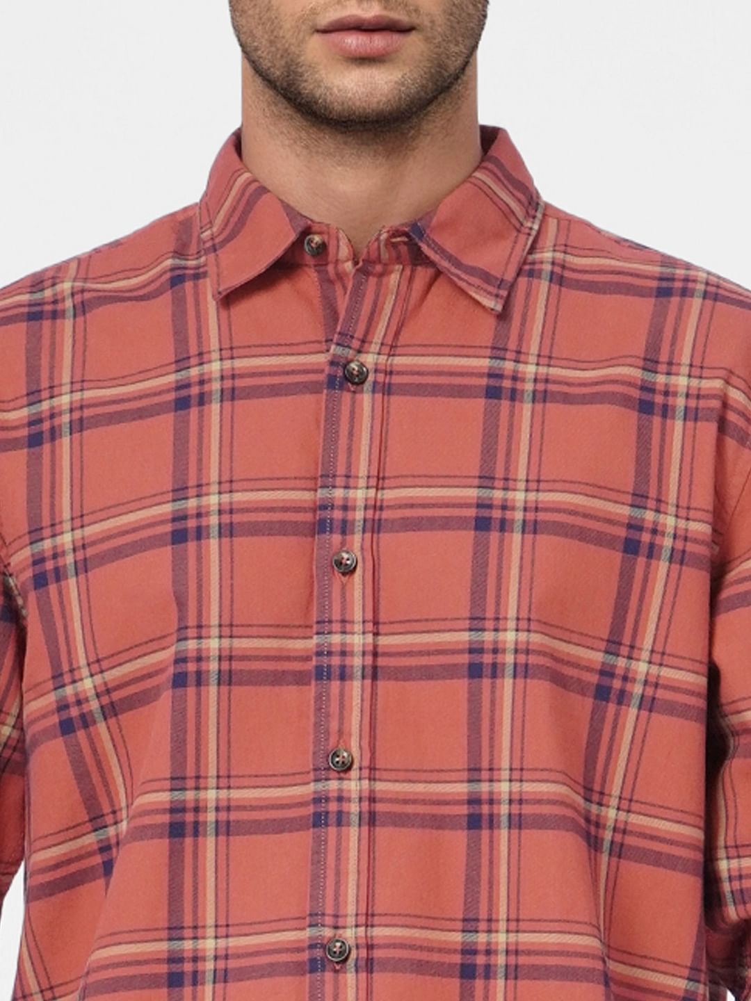 Rust Check Full Sleeves Shirt