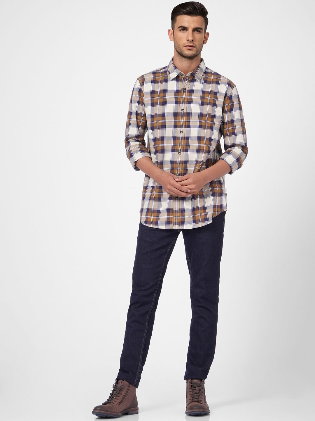 Rust Check Full Sleeves Shirt