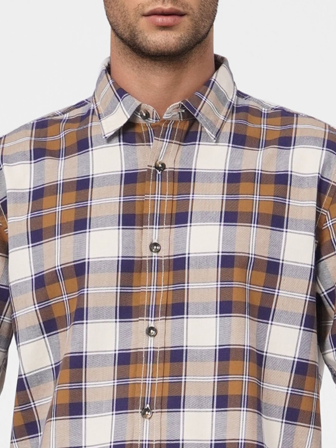 Rust Check Full Sleeves Shirt