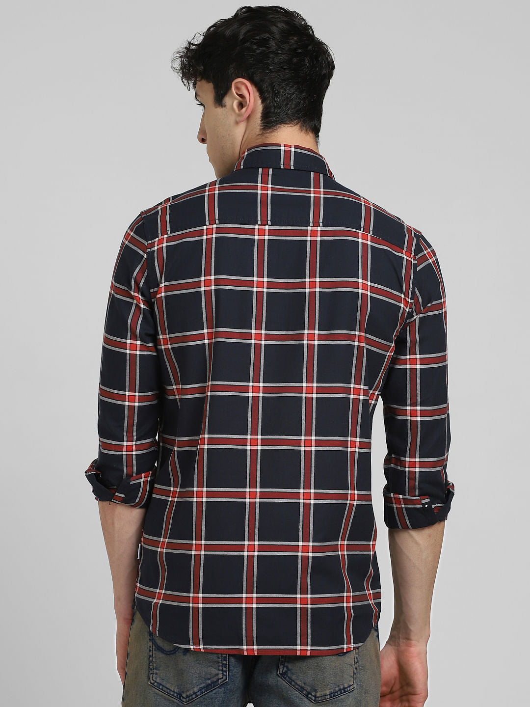 Blue Check Full Sleeves Shirt
