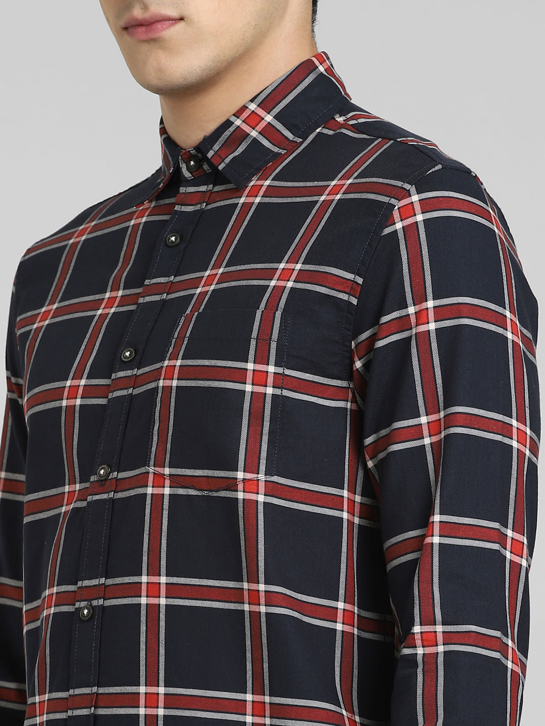 Blue Check Full Sleeves Shirt