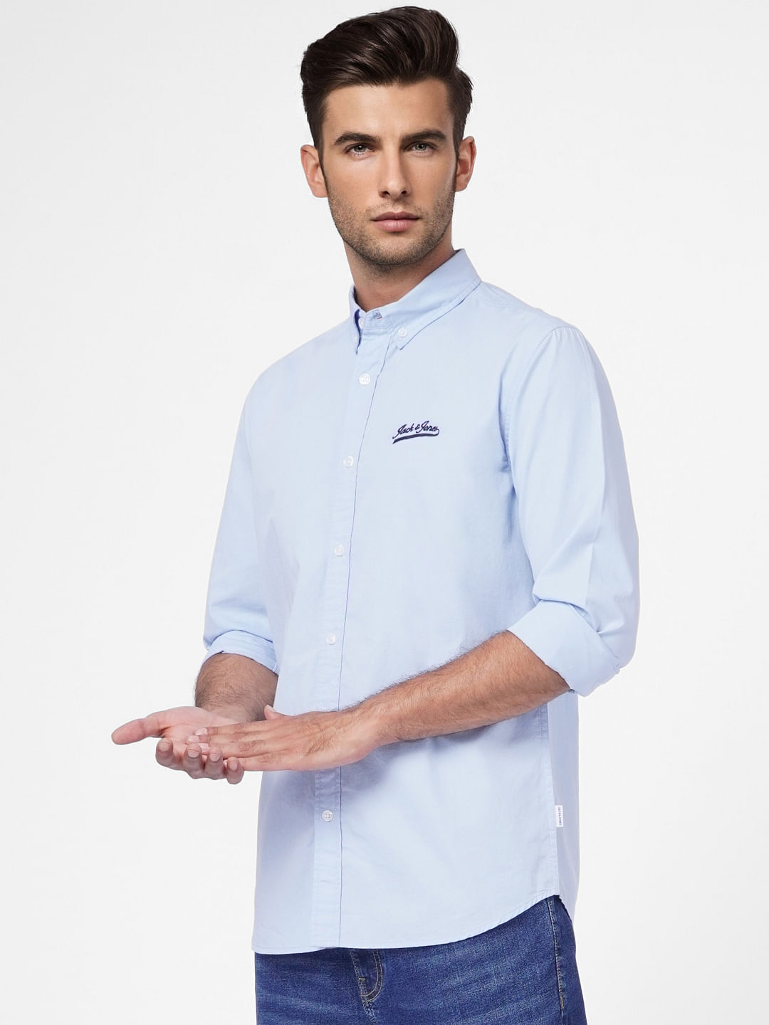 Light Blue Full Sleeves Shirt