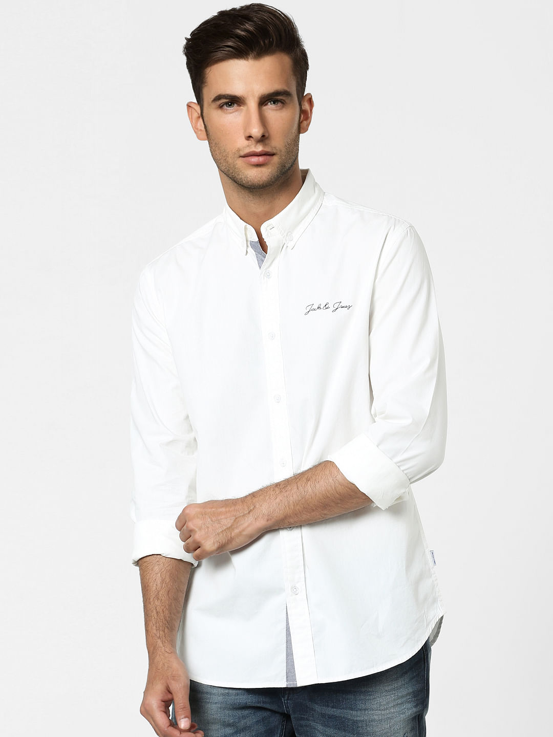 White Full Sleeves Shirt
