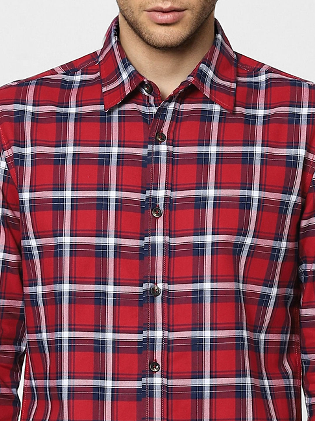 Red Check Full Sleeves Shirt