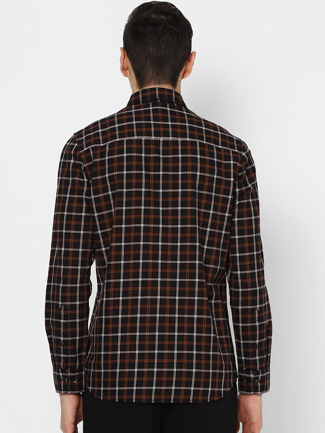 Black Check Full Sleeves Shirt