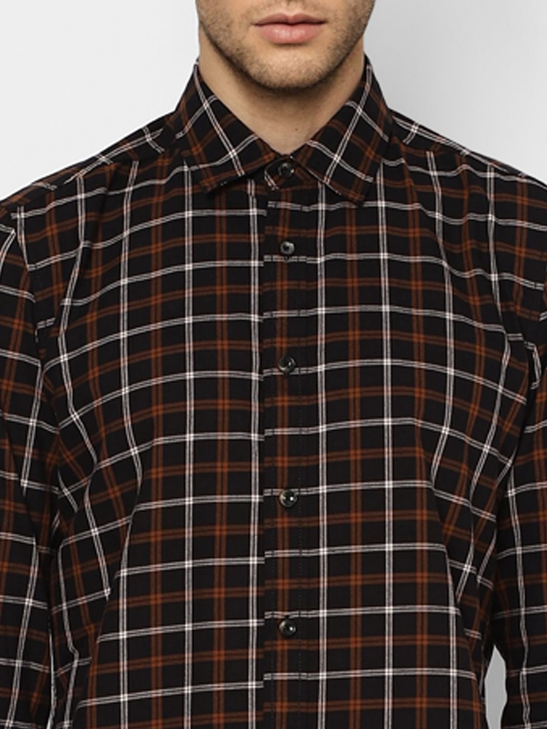 Black Check Full Sleeves Shirt