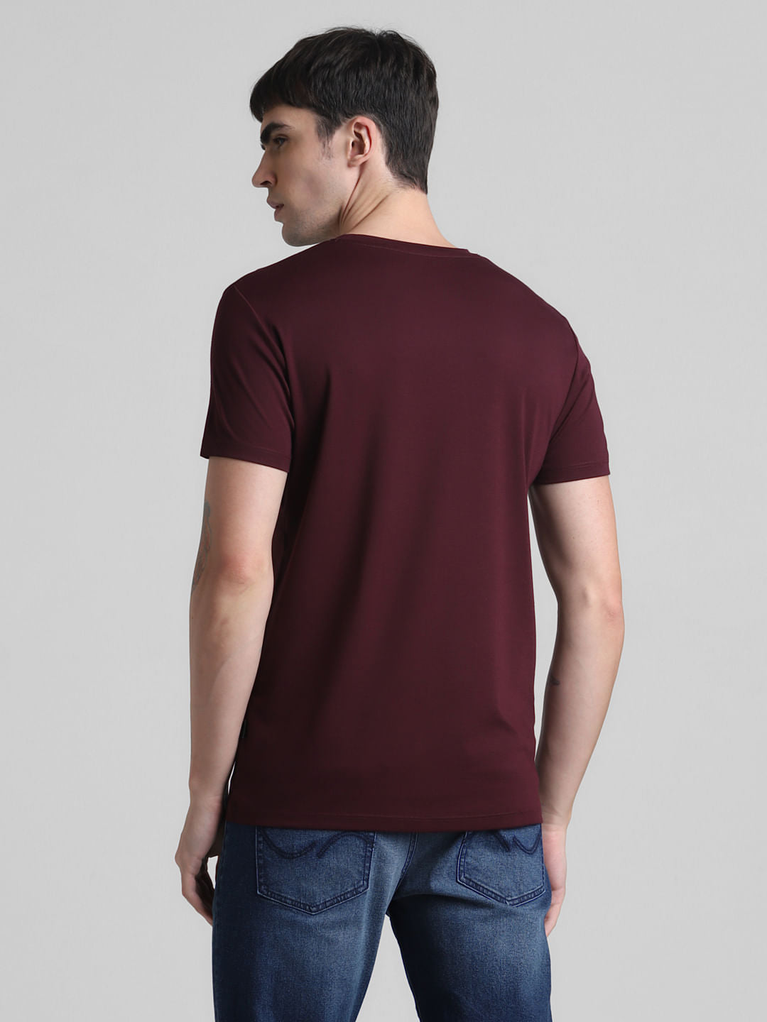 Maroon Crew Neck T-shirt